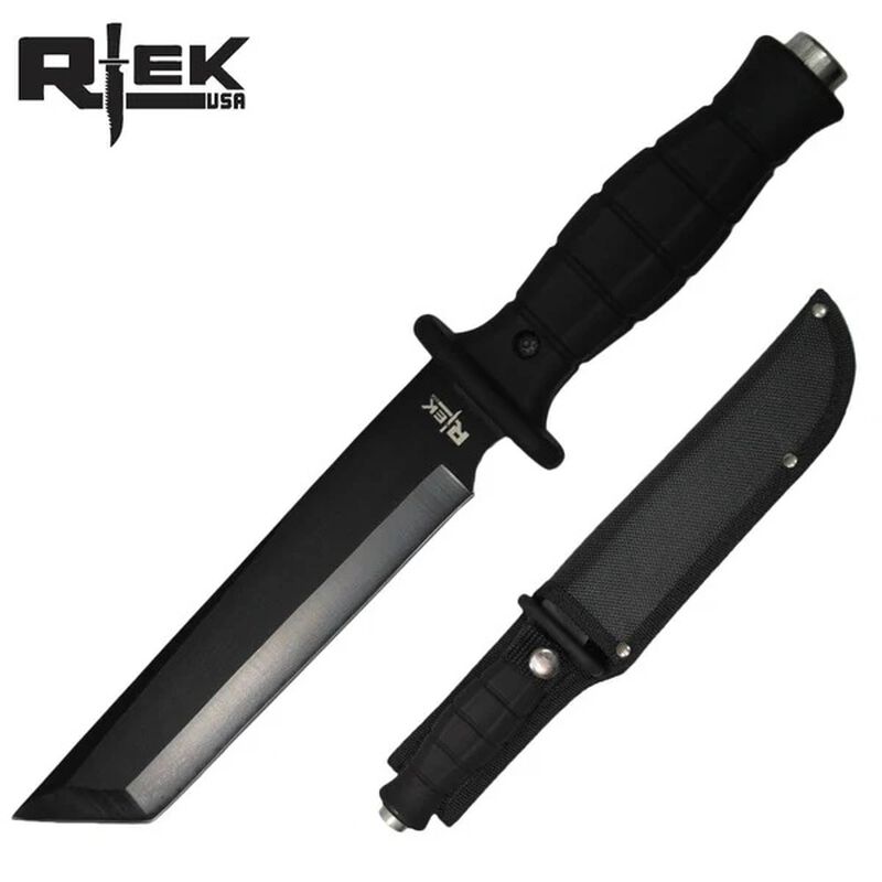12" Rtek Tanto Point Tactical Hunting Knife with Sheath, , large image number 0